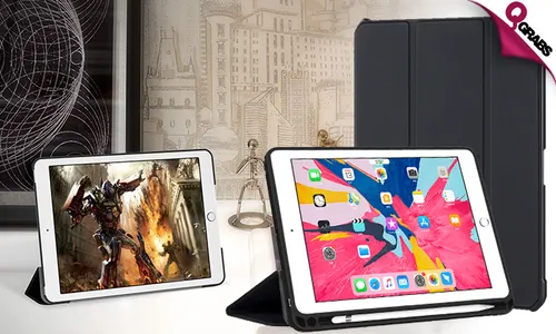 2-in-1 Case & Apple Pencil Holder for iPad & iPad Mini!